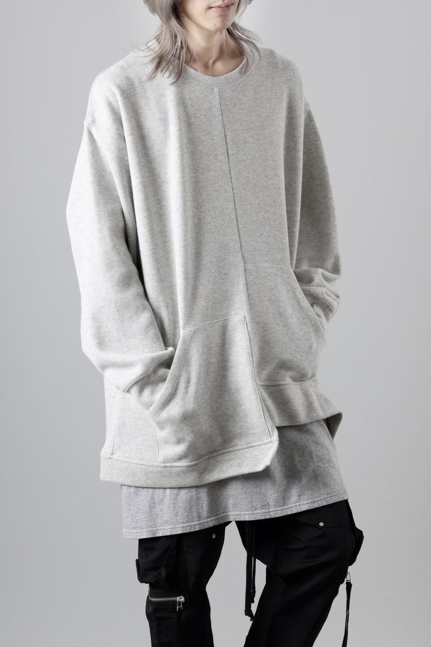 画像をギャラリービューアに読み込む, A.F ARTEFACT ASYMMETRY LOOP HEM TOP / COPE KNIT JERSEY (LIGHT GREY)