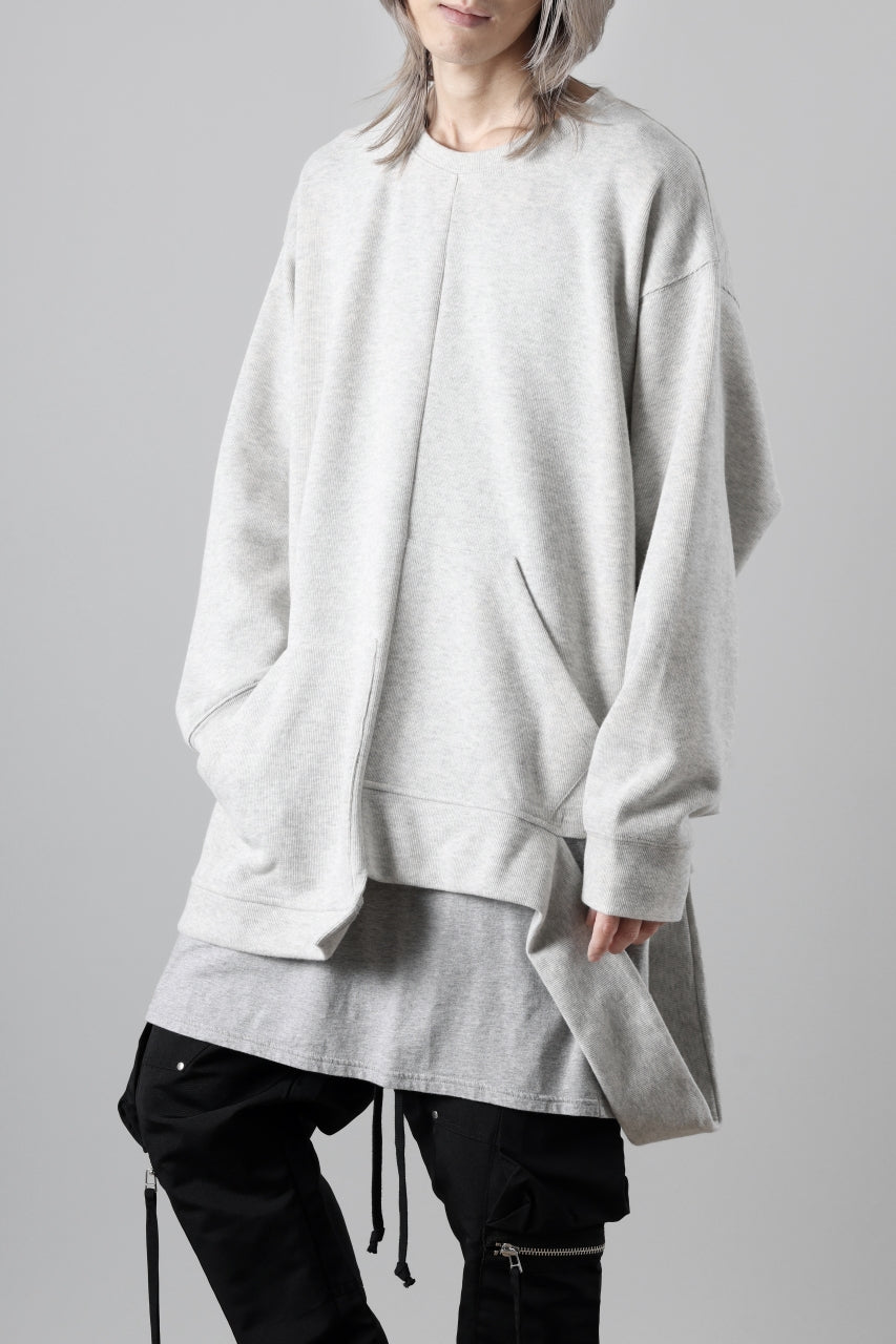 画像をギャラリービューアに読み込む, A.F ARTEFACT ASYMMETRY LOOP HEM TOP / COPE KNIT JERSEY (LIGHT GREY)