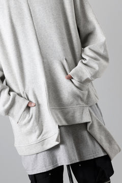 画像をギャラリービューアに読み込む, A.F ARTEFACT ASYMMETRY LOOP HEM TOP / COPE KNIT JERSEY (LIGHT GREY)