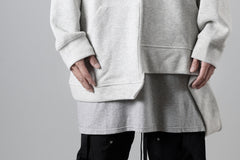 画像をギャラリービューアに読み込む, A.F ARTEFACT ASYMMETRY LOOP HEM TOP / COPE KNIT JERSEY (LIGHT GREY)