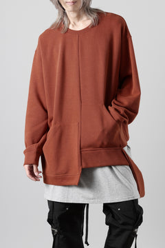 画像をギャラリービューアに読み込む, A.F ARTEFACT ASYMMETRY LOOP HEM TOP / COPE KNIT JERSEY (ORANGE)