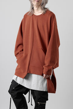 画像をギャラリービューアに読み込む, A.F ARTEFACT ASYMMETRY LOOP HEM TOP / COPE KNIT JERSEY (ORANGE)