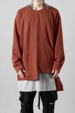 画像をギャラリービューアに読み込む, A.F ARTEFACT ASYMMETRY LOOP HEM TOP / COPE KNIT JERSEY (ORANGE)