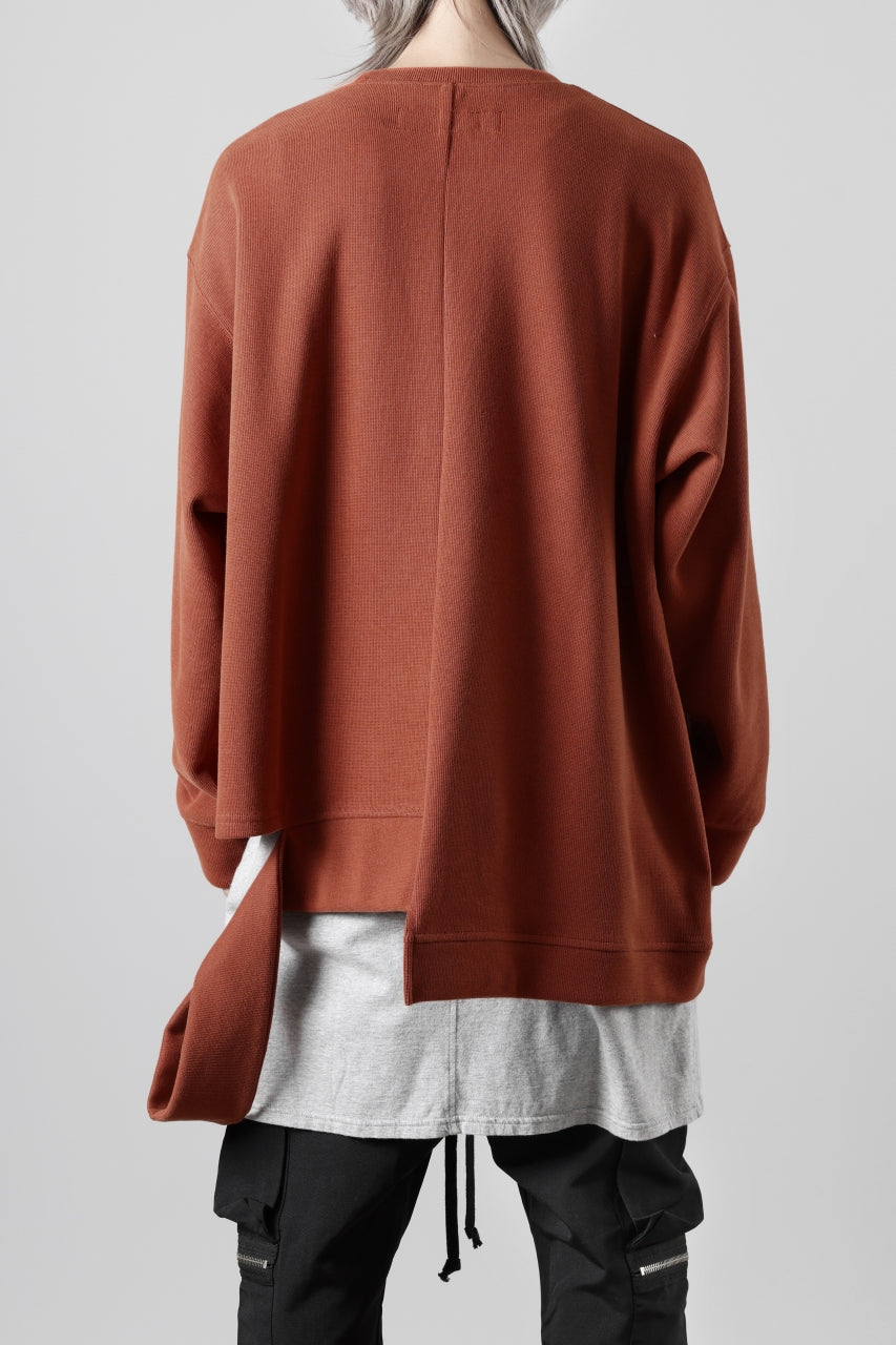 画像をギャラリービューアに読み込む, A.F ARTEFACT ASYMMETRY LOOP HEM TOP / COPE KNIT JERSEY (ORANGE)
