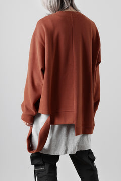 画像をギャラリービューアに読み込む, A.F ARTEFACT ASYMMETRY LOOP HEM TOP / COPE KNIT JERSEY (ORANGE)