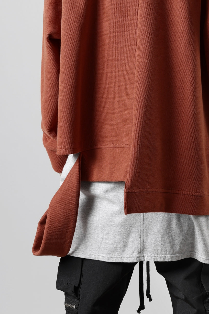 画像をギャラリービューアに読み込む, A.F ARTEFACT ASYMMETRY LOOP HEM TOP / COPE KNIT JERSEY (ORANGE)