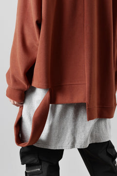 画像をギャラリービューアに読み込む, A.F ARTEFACT ASYMMETRY LOOP HEM TOP / COPE KNIT JERSEY (ORANGE)