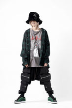 画像をギャラリービューアに読み込む, A.F ARTEFACT SNAPPED OVER SHIRT / OMBRE FLANNEL (BLACK x KHAKI)