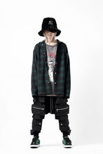 画像をギャラリービューアに読み込む, A.F ARTEFACT SNAPPED OVER SHIRT / OMBRE FLANNEL (BLACK x KHAKI)