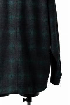 画像をギャラリービューアに読み込む, A.F ARTEFACT SNAPPED OVER SHIRT / OMBRE FLANNEL (BLACK x KHAKI)