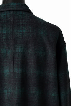 画像をギャラリービューアに読み込む, A.F ARTEFACT SNAPPED OVER SHIRT / OMBRE FLANNEL (BLACK x KHAKI)