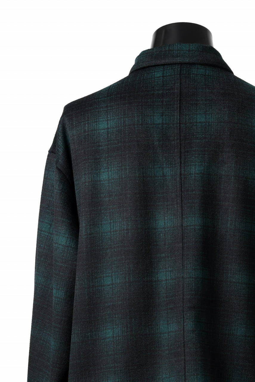 画像をギャラリービューアに読み込む, A.F ARTEFACT SNAPPED OVER SHIRT / OMBRE FLANNEL (BLACK x KHAKI)