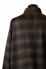 画像をギャラリービューアに読み込む, A.F ARTEFACT SNAPPED OVER SHIRT / OMBRE FLANNEL (BLACK x ORANGE)