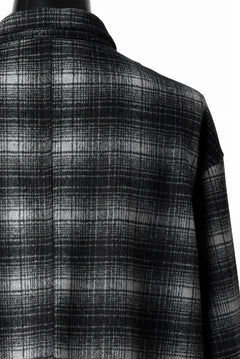 画像をギャラリービューアに読み込む, A.F ARTEFACT SNAPPED OVER SHIRT / OMBRE FLANNEL (BLACK x WHITE)