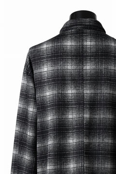 画像をギャラリービューアに読み込む, A.F ARTEFACT SNAPPED OVER SHIRT / OMBRE FLANNEL (BLACK x WHITE)