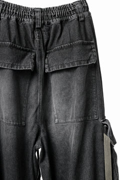 画像をギャラリービューアに読み込む, A.F ARTEFACT EXTREME WIDE CARGO PANTS / FADED DENIM (VINTAGE BLACK)