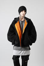 Load image into Gallery viewer, A.F ARTEFACT MA-1 HOODIE JACKET / TEDDY BOA FLEECE (BLACK)
