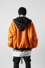 Load image into Gallery viewer, A.F ARTEFACT MA-1 HOODIE JACKET / TEDDY BOA FLEECE (BLACK)