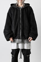 Load image into Gallery viewer, A.F ARTEFACT MA-1 HOODIE JACKET / TEDDY BOA FLEECE (BLACK)