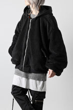 Load image into Gallery viewer, A.F ARTEFACT MA-1 HOODIE JACKET / TEDDY BOA FLEECE (BLACK)