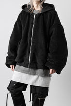 Load image into Gallery viewer, A.F ARTEFACT MA-1 HOODIE JACKET / TEDDY BOA FLEECE (BLACK)