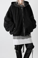 Load image into Gallery viewer, A.F ARTEFACT MA-1 HOODIE JACKET / TEDDY BOA FLEECE (BLACK)