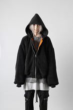 Load image into Gallery viewer, A.F ARTEFACT MA-1 HOODIE JACKET / TEDDY BOA FLEECE (BLACK)