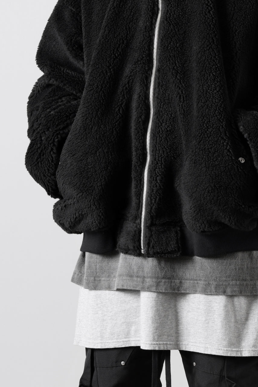 Load image into Gallery viewer, A.F ARTEFACT MA-1 HOODIE JACKET / TEDDY BOA FLEECE (BLACK)