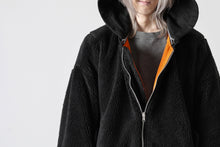 Load image into Gallery viewer, A.F ARTEFACT MA-1 HOODIE JACKET / TEDDY BOA FLEECE (BLACK)