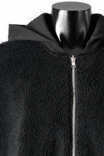 Load image into Gallery viewer, A.F ARTEFACT MA-1 HOODIE JACKET / TEDDY BOA FLEECE (BLACK)
