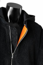 Load image into Gallery viewer, A.F ARTEFACT MA-1 HOODIE JACKET / TEDDY BOA FLEECE (BLACK)