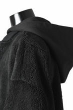 Load image into Gallery viewer, A.F ARTEFACT MA-1 HOODIE JACKET / TEDDY BOA FLEECE (BLACK)