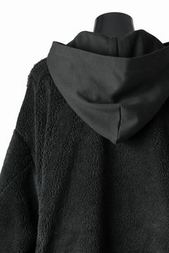 Load image into Gallery viewer, A.F ARTEFACT MA-1 HOODIE JACKET / TEDDY BOA FLEECE (BLACK)