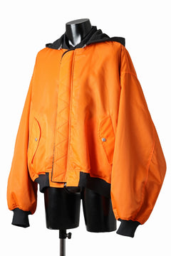 Load image into Gallery viewer, A.F ARTEFACT MA-1 HOODIE JACKET / TEDDY BOA FLEECE (BLACK)