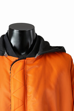 Load image into Gallery viewer, A.F ARTEFACT MA-1 HOODIE JACKET / TEDDY BOA FLEECE (BLACK)