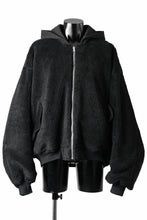 Load image into Gallery viewer, A.F ARTEFACT MA-1 HOODIE JACKET / TEDDY BOA FLEECE (BLACK)