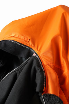 Load image into Gallery viewer, A.F ARTEFACT MA-1 HOODIE JACKET / TEDDY BOA FLEECE (BLACK)
