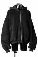 Load image into Gallery viewer, A.F ARTEFACT MA-1 HOODIE JACKET / TEDDY BOA FLEECE (BLACK)