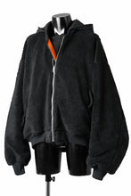 Load image into Gallery viewer, A.F ARTEFACT MA-1 HOODIE JACKET / TEDDY BOA FLEECE (BLACK)