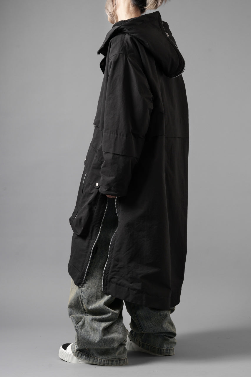 画像をギャラリービューアに読み込む, A.F ARTEFACT ZIP HOODIE COAT / TEDDY BOA FLEECE LINING (BLACK)