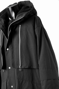 画像をギャラリービューアに読み込む, A.F ARTEFACT ZIP HOODIE COAT / TEDDY BOA FLEECE LINING (BLACK)