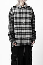 画像をギャラリービューアに読み込む, A.F ARTEFACT SNAPPED OVER SHIRT / CHECK x CORDUROY COMBI (BLACK)