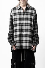 画像をギャラリービューアに読み込む, A.F ARTEFACT SNAPPED OVER SHIRT / CHECK x CORDUROY COMBI (BLACK)