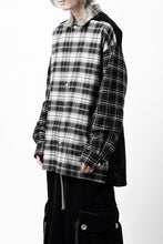 画像をギャラリービューアに読み込む, A.F ARTEFACT SNAPPED OVER SHIRT / CHECK x CORDUROY COMBI (BLACK)