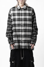 画像をギャラリービューアに読み込む, A.F ARTEFACT SNAPPED OVER SHIRT / CHECK x CORDUROY COMBI (BLACK)