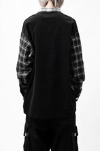 画像をギャラリービューアに読み込む, A.F ARTEFACT SNAPPED OVER SHIRT / CHECK x CORDUROY COMBI (BLACK)
