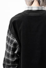 画像をギャラリービューアに読み込む, A.F ARTEFACT SNAPPED OVER SHIRT / CHECK x CORDUROY COMBI (BLACK)