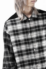 画像をギャラリービューアに読み込む, A.F ARTEFACT SNAPPED OVER SHIRT / CHECK x CORDUROY COMBI (BLACK)