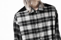 画像をギャラリービューアに読み込む, A.F ARTEFACT SNAPPED OVER SHIRT / CHECK x CORDUROY COMBI (BLACK)