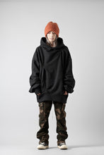 画像をギャラリービューアに読み込む, A.F ARTEFACT RANDOM TUCK EMBROIDERY SWEAT HOODIE (BLACK)